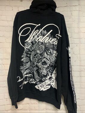 NEW Wolves Bravery Pierce Hoodie Black Size XXL